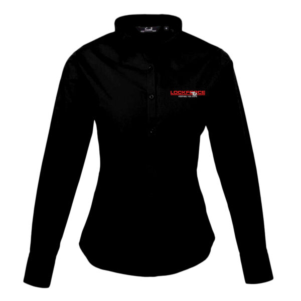 Lockforce Long Sleeve Formal Poplin Blouse Thumbnail